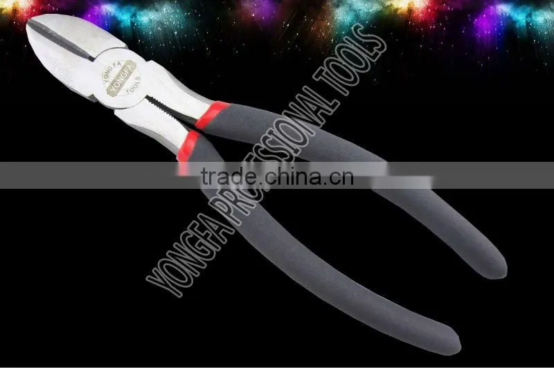 YF2282professional dipped PVC handle diagonal cutting pliers