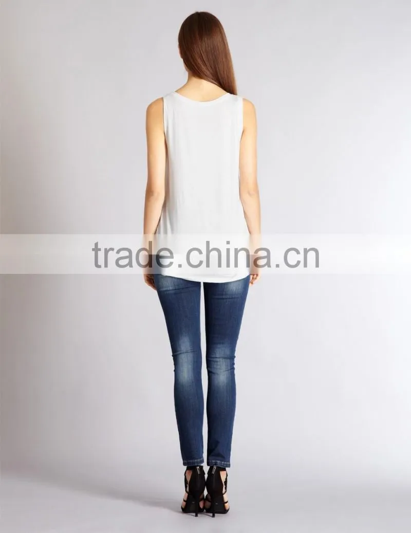 Butterfly sequins latest fashion blouse design,fancy blouse,womens vest