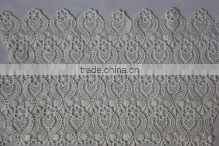 Allover floral embroidered lace fabric for garment trim