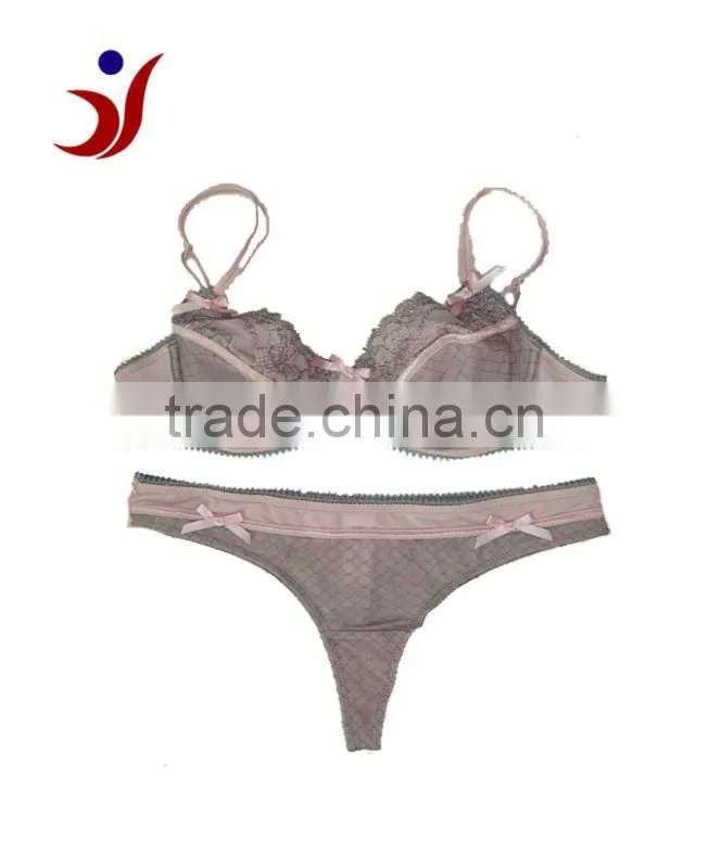 js-23 No cotton sexy & fancy bra and panty sets with high quality lace design (accept OEM)