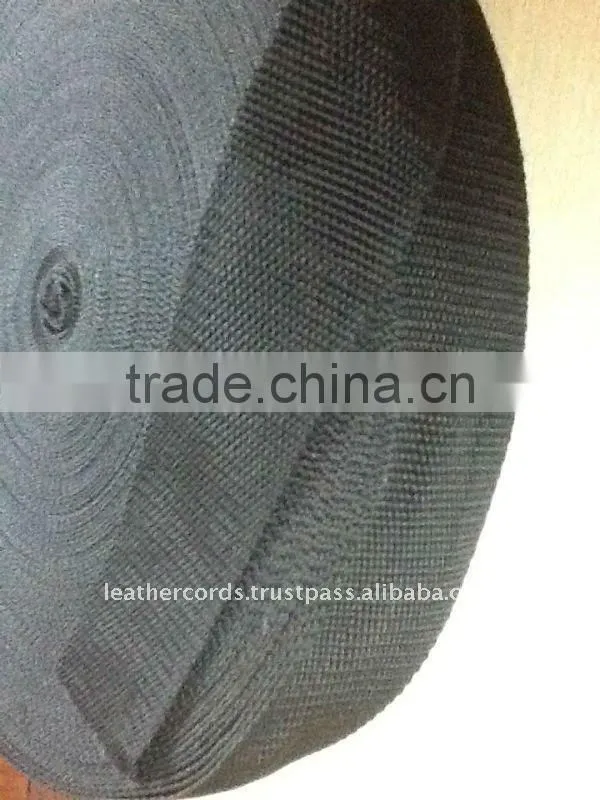 Polypropylene webbing in black color