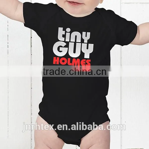 100% cotton black baby boy clothes printing,custom soft fashion clothes factory china