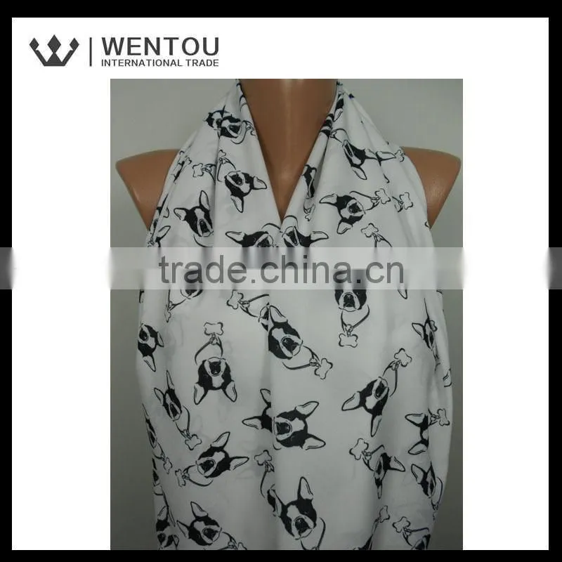 Fashion Accessories Dog Print Infinity Scarf
