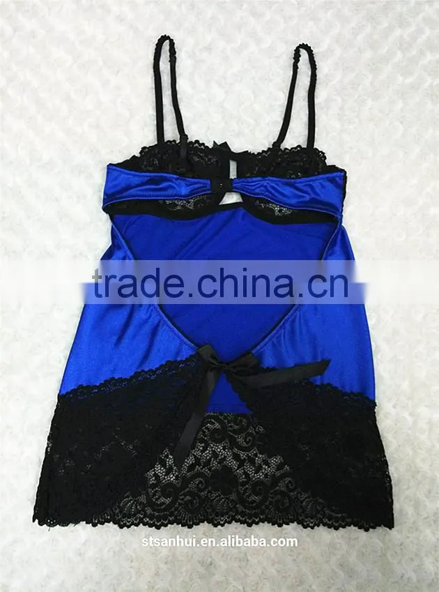 lady and girls lingeries bra set fancy camisole panty set