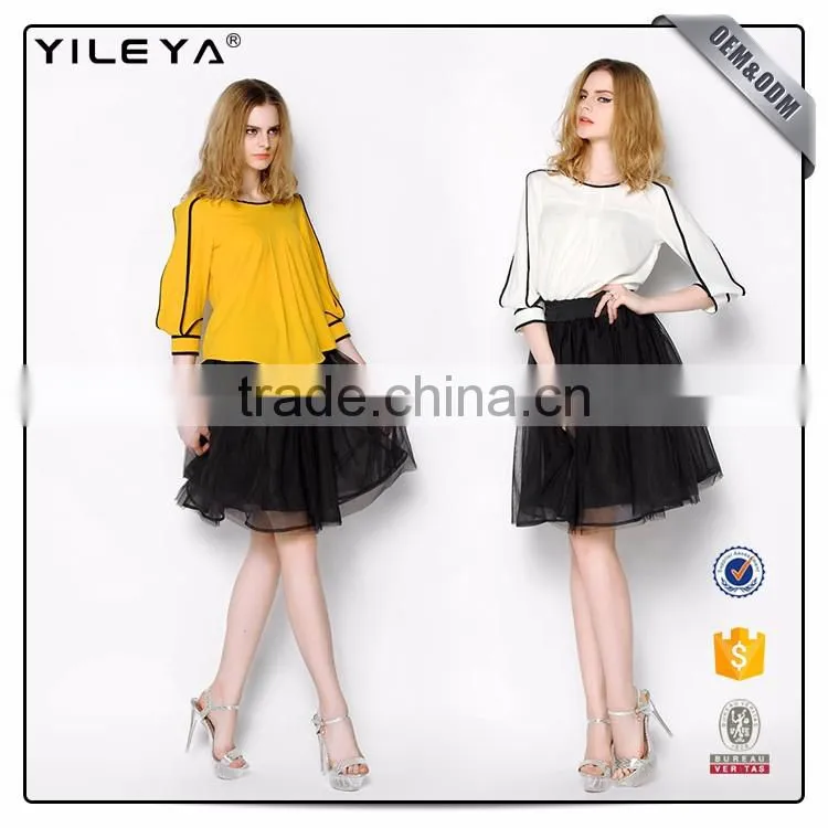 Latest fashion blouse design,sexy lady Chiffon blouse & top Design,long sleeve blouse for ladies