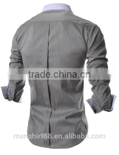 New design men button up slim fit casual shirt