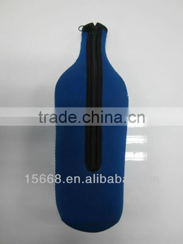 GR-B0113 wholesale neoprene bottle cover with zipper