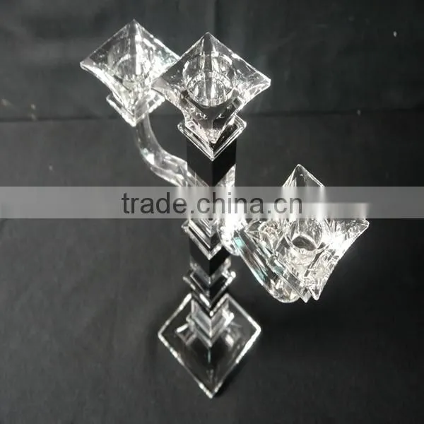 new design table crystal candle holder for home decoration