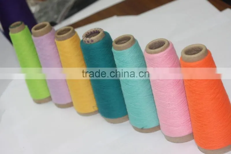 wholesales high quality 100% polyester ring spun yarn for knitting and weaving