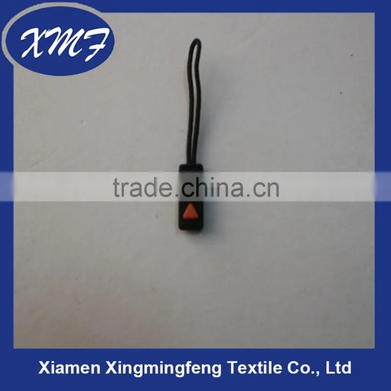 Embossed logo customized plastic zipper puller