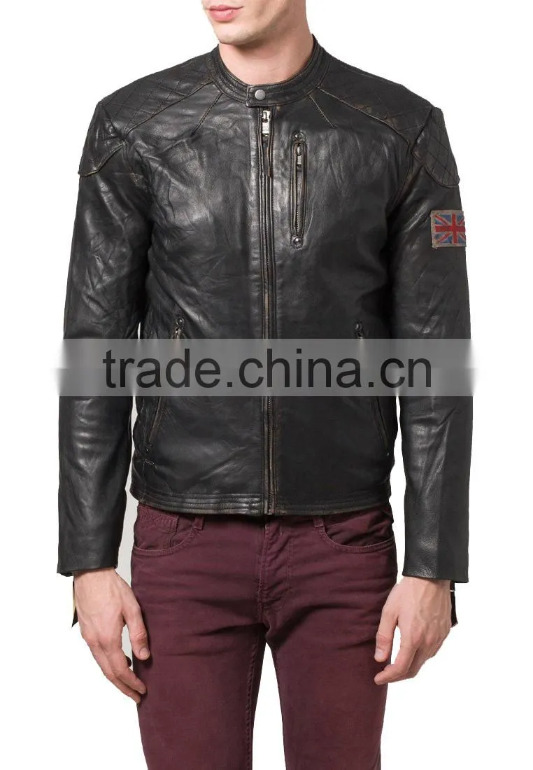 UK FLAG LEATHER JACKET