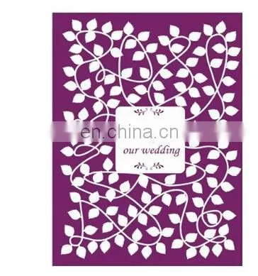 New Arrival Creative Leaves Fingerprint Signature Guest book wholesale