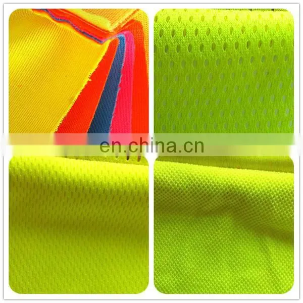 Net Long Sleeves Safety Yellow T-shirts With 5cm Reflective Strips