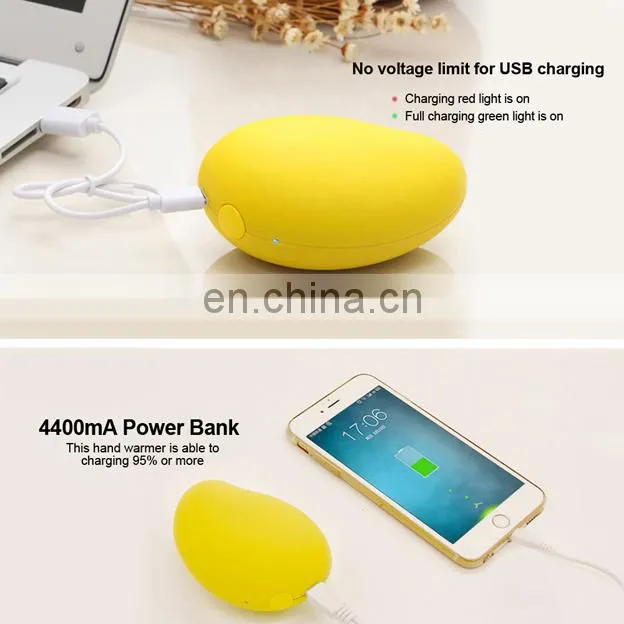 4400mAh small mango warm hand USB charging power bank for mobile phone