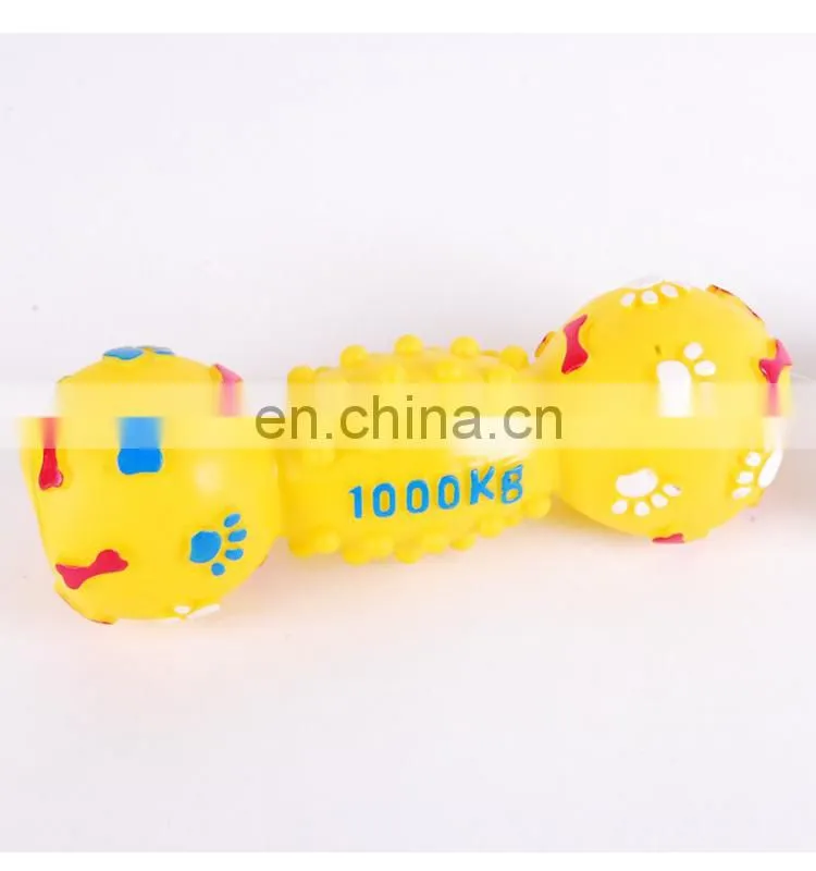 SM. Dumbbell w/paw bone print pet toy/dog toy