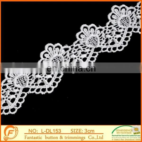 decorative white color bridal dress lace trim