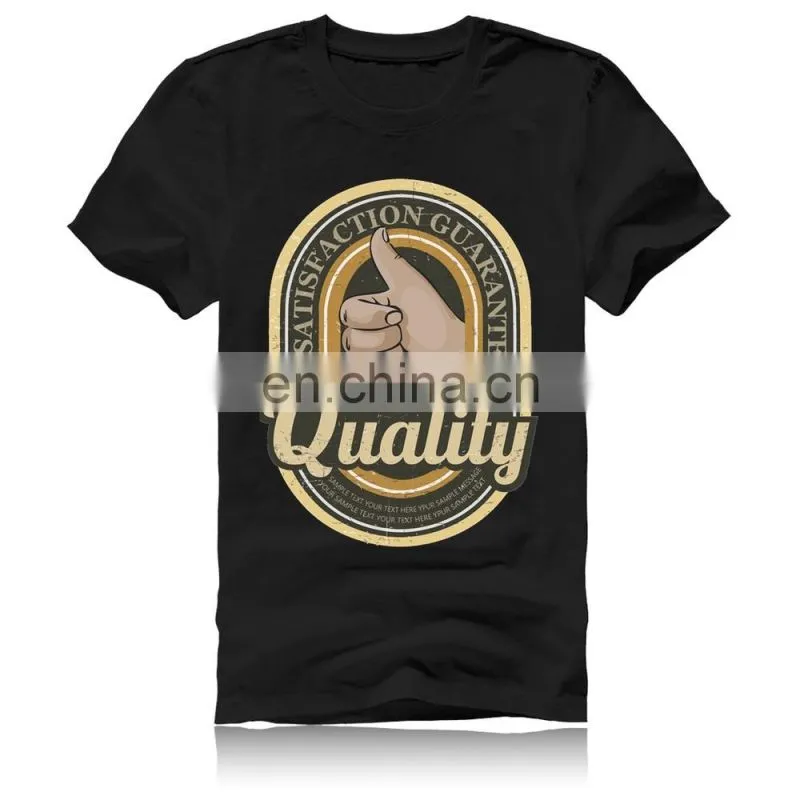 100% cotton Man's black t-shirt