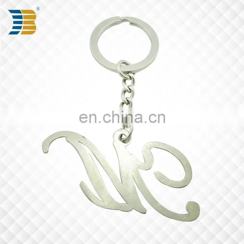 3D letter shape custom made metal keychain