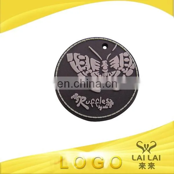 Fashion soft rubber/pvc labels with clothing brand logo