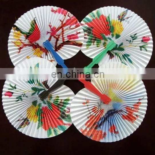 logo picture printed customized craft folding fans