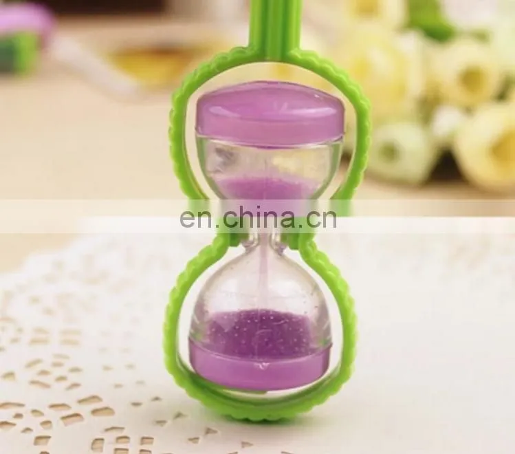 Plastic sand timer pen hourglass gel pen