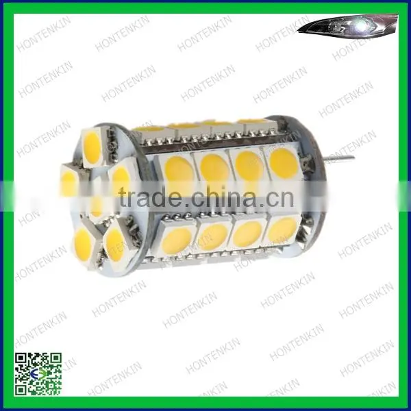 Bi-pin G4 Tower Type 30 LEDs SMD 5050 LED Bulbs Warm White 12V DC
