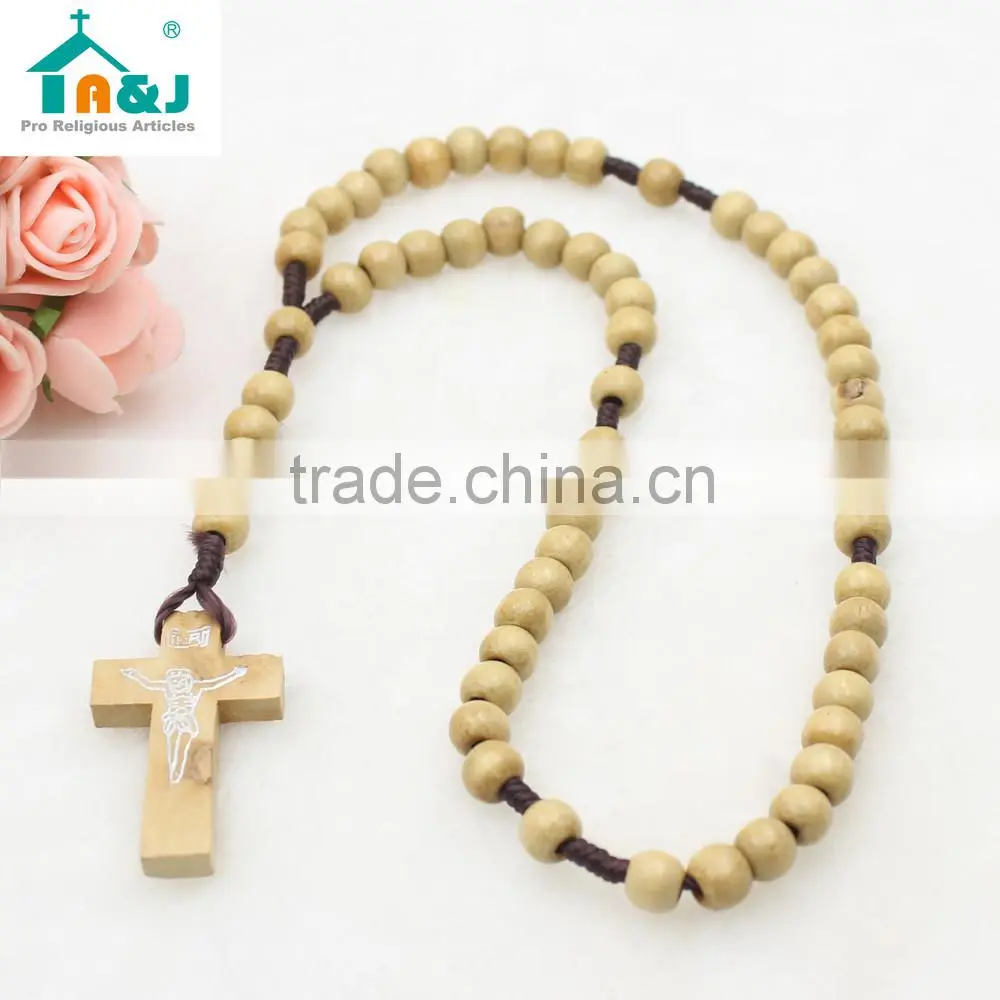 Eco-Friendly Material children's wood rosary Factory wholesale