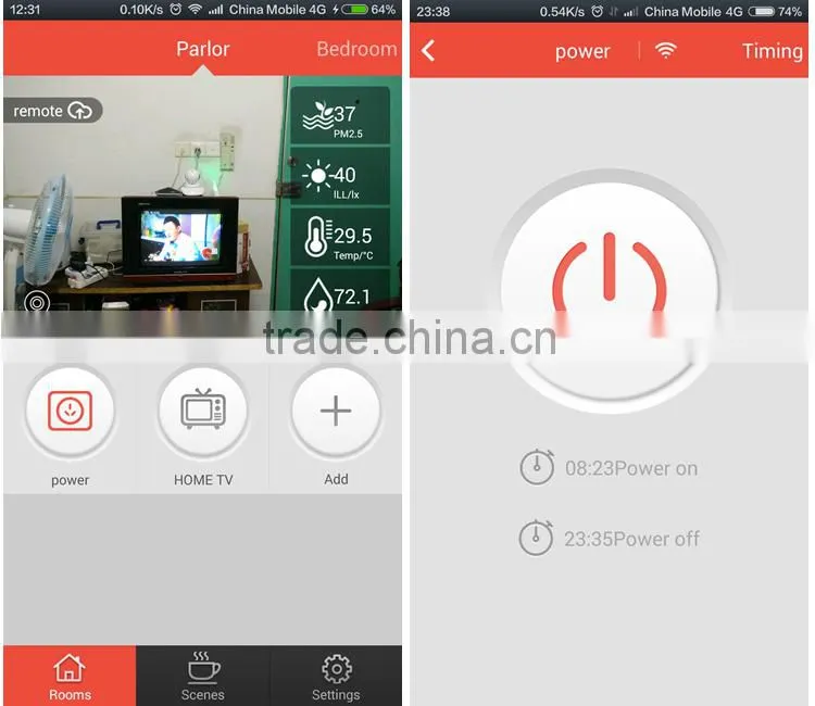 Zigbee Smart Home Automation System with Environment Monitor Including Zigbee Temperature Sensor, PM2.5, Humidity & Lighting Lux