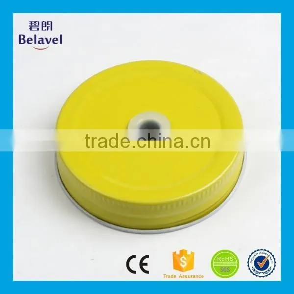 Wholesale food grade jar cap colorful custom mason jar metal lids