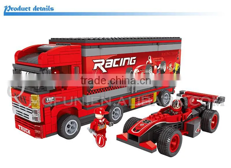 Mini Qute F1 flame racing car motorcycle kart truck action figure plastic model building block brick educational toy NO.26703
