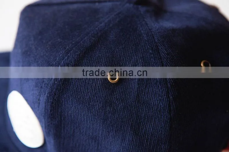 2015 New Products Custom Logo Corduroy 5 Panel Hat Sewing Pattern