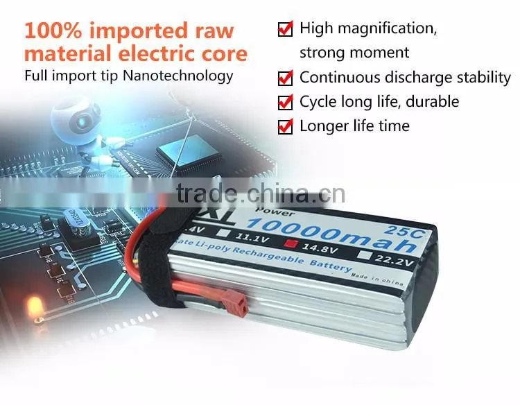 25C RC model airplane 10000mAh 14.8V RC Model lipo battery