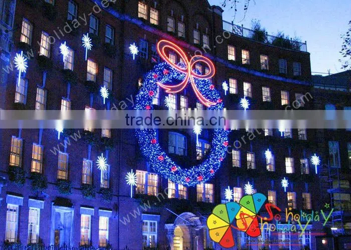 giant led christmas lighting wreath