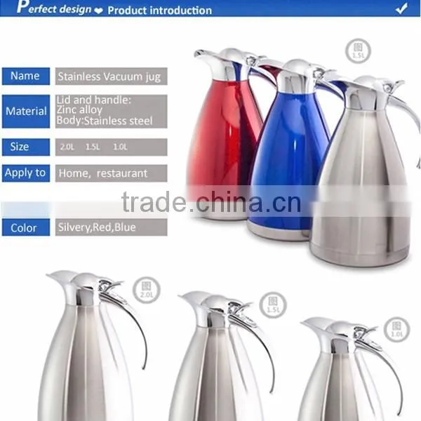 Stainless steel water jug with double wall water jug