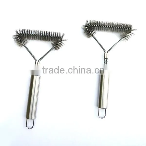 2016 New good quality BBQ grill brush stainless steel wire cleaning Barbecue grill brush 175g