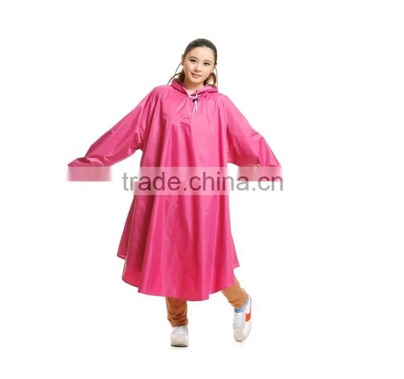 Unisex outdoor waterproof raincoat knee length raincoat