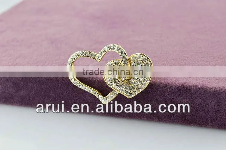 Pins dress heart flower alloy brooch bow