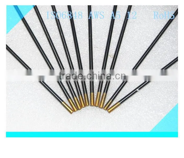 Beijing Brand WL15 5/32" Lanthanated Tungsten Tig Weld Electrode with gold tip EWLa-1.5 and 10pcs/packs