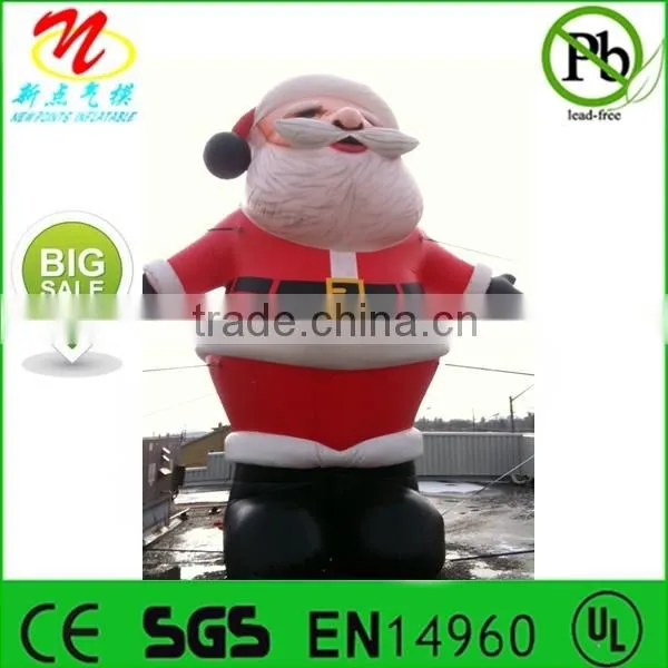 Christmas inflatable shapes, airblown Santa Claus inflatables for festive sales event