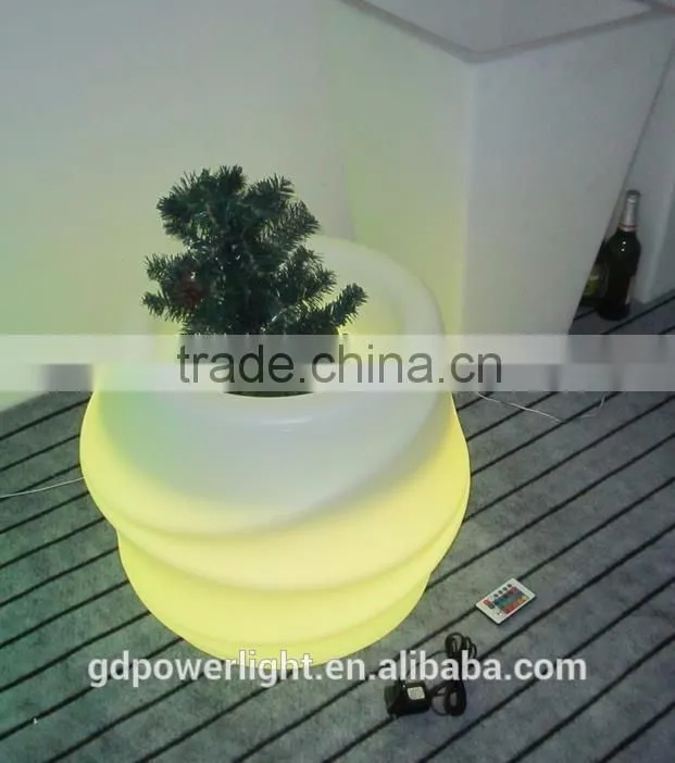 New PE plastic vases with solar led light YXF-5248S1