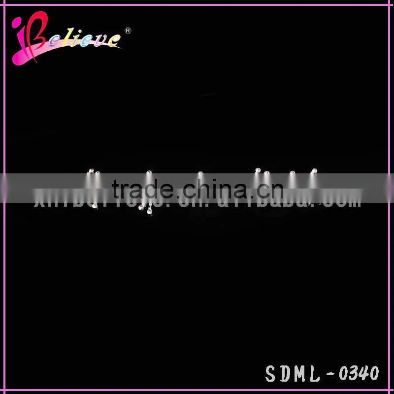 Silver metal diamond headband,factory wholesale hair band for fashion girls