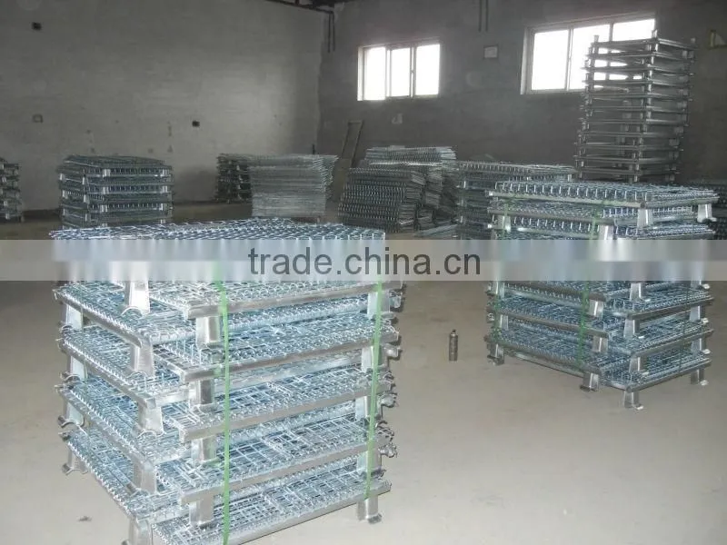 Alibaba express Metal folding steel storage mesh cage