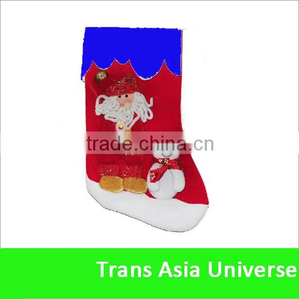 Best selling custom christmas sock decorated snowman