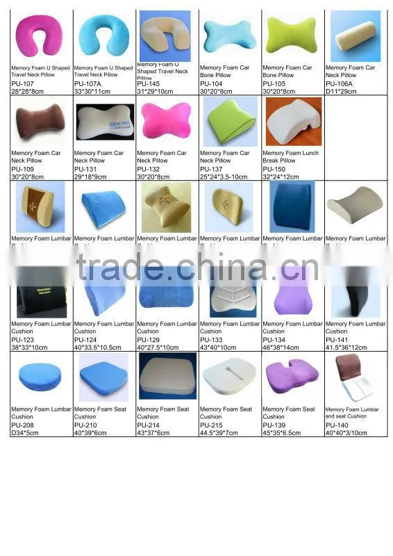 Supply all kinds of foam pillow thailand,wholesale neck pillow