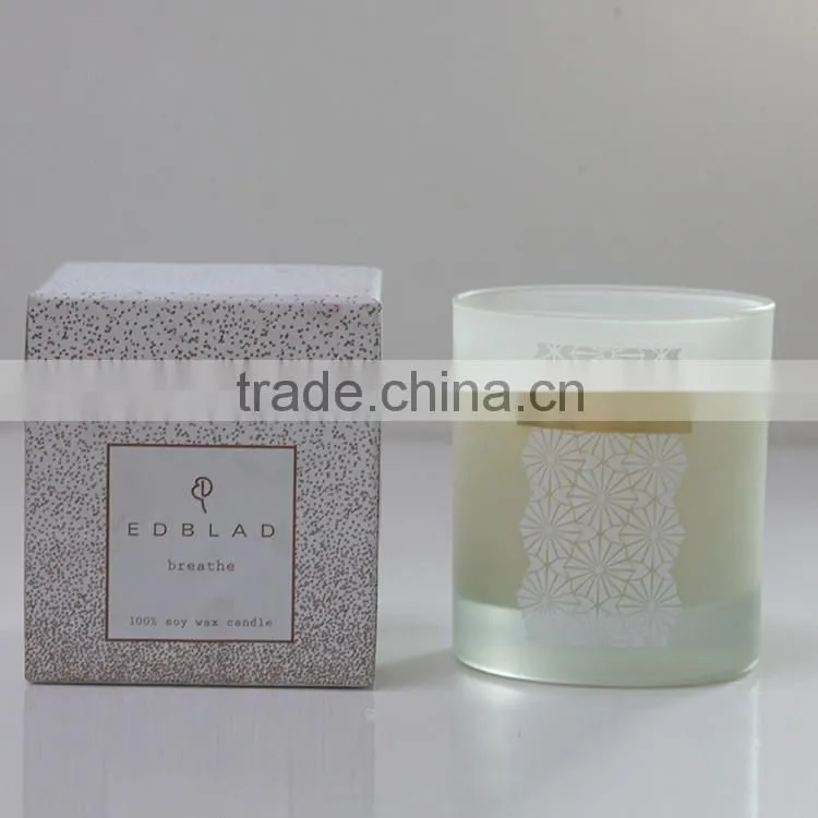Custom scented soybean candle with carboard gift box