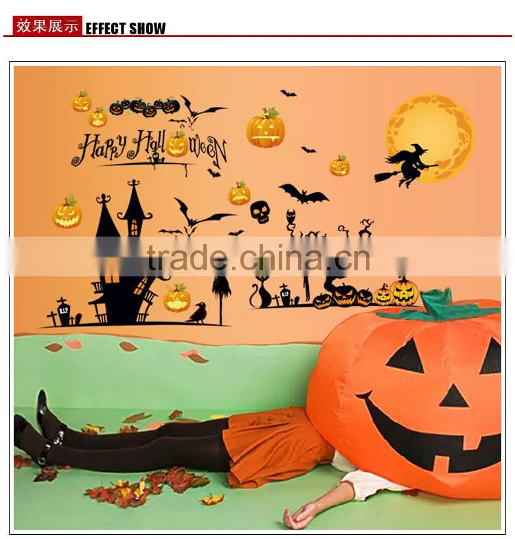ALFOREVER PVC Halloween big size sticker,pvc halloween decals