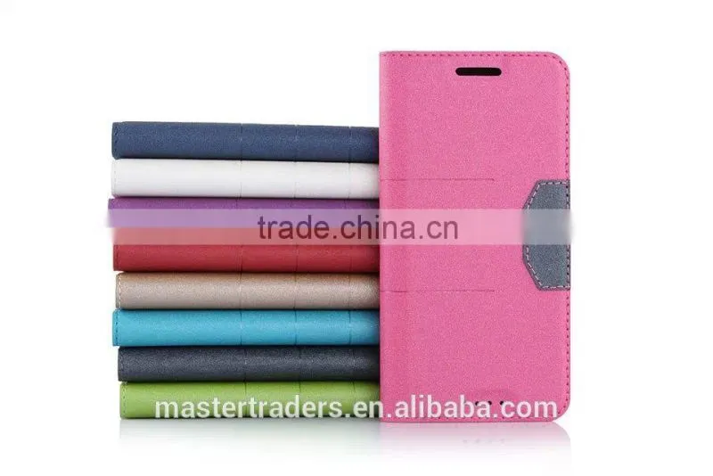 Frosted Auto Pull Flip Wallet PU Leather Case For HTC M9 MT-3024