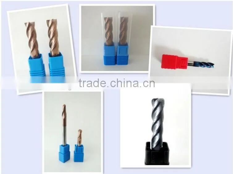 hot sale HRC65 4 flutes cnc tools end mills / milling cutters for cutting tool