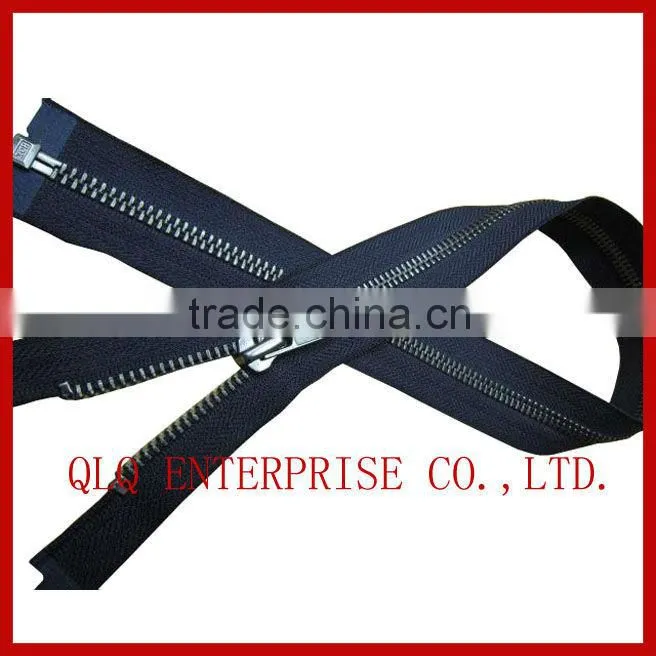 Close End and Open End Zipper in Grey