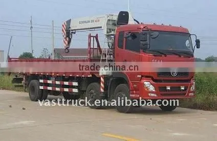 Dongfeng Tianlong 8 tons small-scale triaxial truck mounted crane factory directly sales